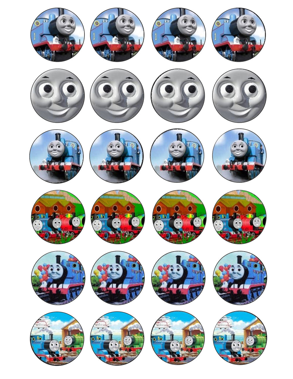 Thomas and Friends Percy James Edward Edible Cupcake Topper Images ABPID00243