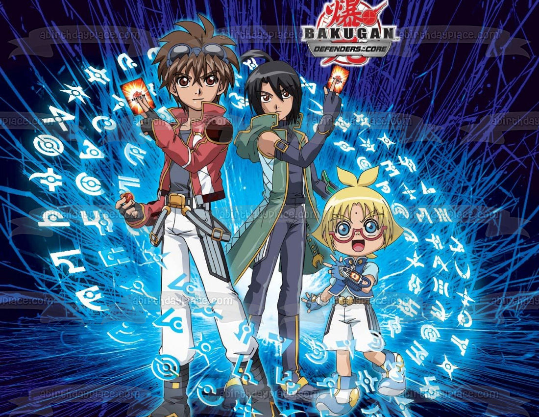 Bakugan Defenders Core Dan Kuso Marucho Marukura Shun Kazami Imagen comestible para tarta ABPID00266 