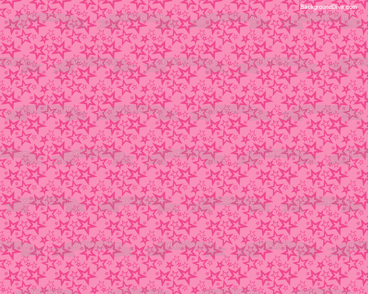 Pink Star Pattetn Pink Background Edible Cake Topper Image ABPID00311