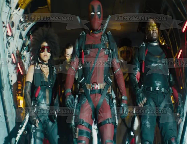 Marvel Deadpool 2 Domino Bedlam - Decoración comestible para tarta, imagen ABPID00329 