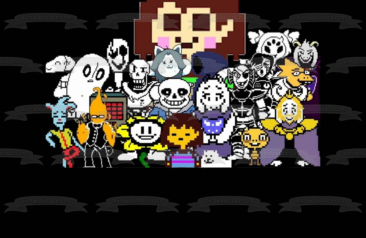 Undertale Flowey Toriel Frisk Sans Papyrus Undyne Alphys Meltaton Imagen comestible para decoración de tarta ABPID00333 