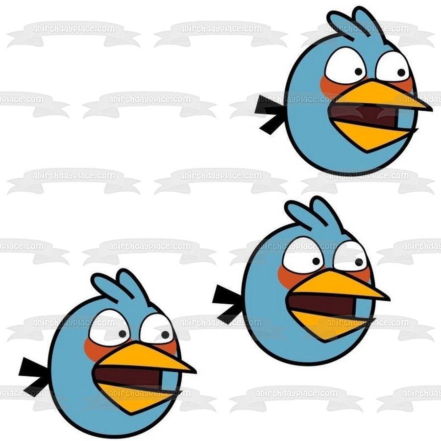 Angry Birds Blue Birds Flying Edible Cake Topper Image ABPID00341