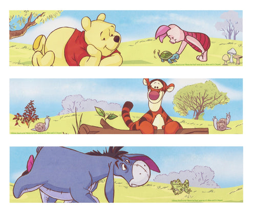 Winnie-The-Pooh Winnie the Pooh Oso Tigger Piglet Eeyore Adorno comestible para tarta Tiras de imágenes ABPID00410