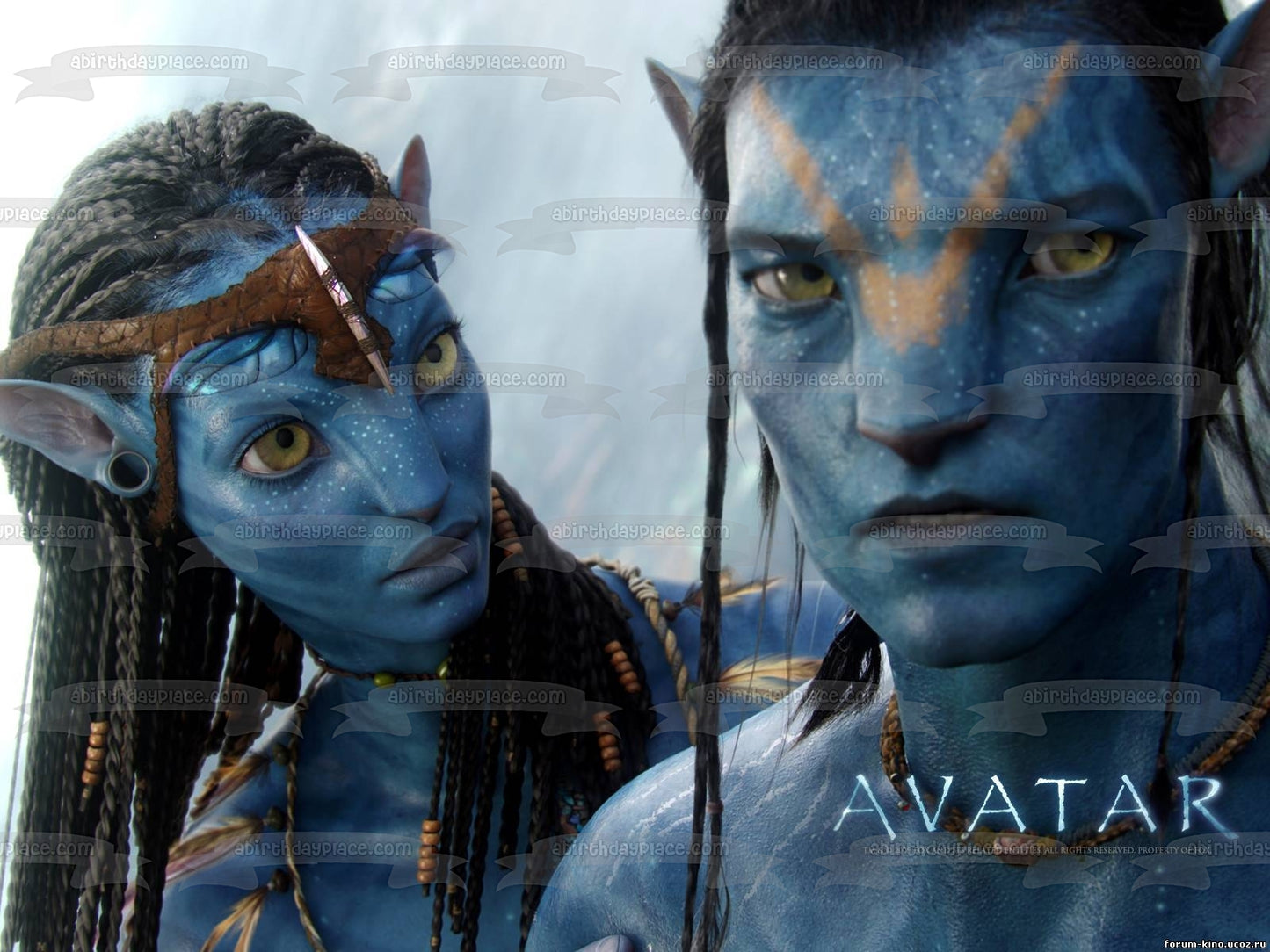 Avatar Movie Neytiri and Jake Sully Edible Cake Topper Image ABPID00495