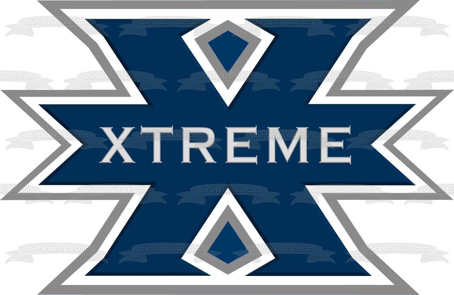 Xavier University Musketeers Football Logo Edible Cake Topper Image ABPID00567