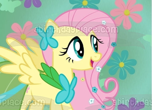 My Little Pony Rainbow Dash Fluttershy Pinkie Pie and Flowers Edible C – A  Birthday Place, little pony rainbow dash 