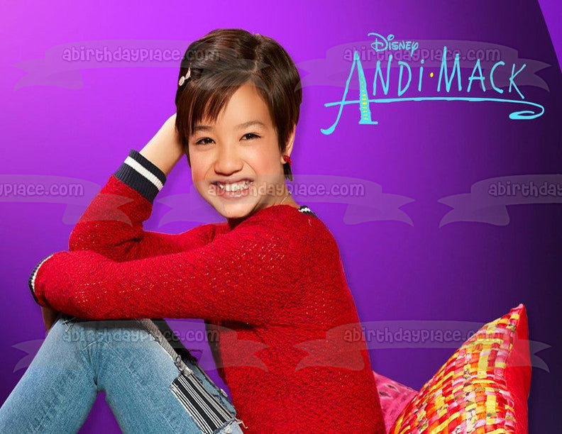 Andi Mack Purple Wall Background Edible Cake Topper Image ABPID00769