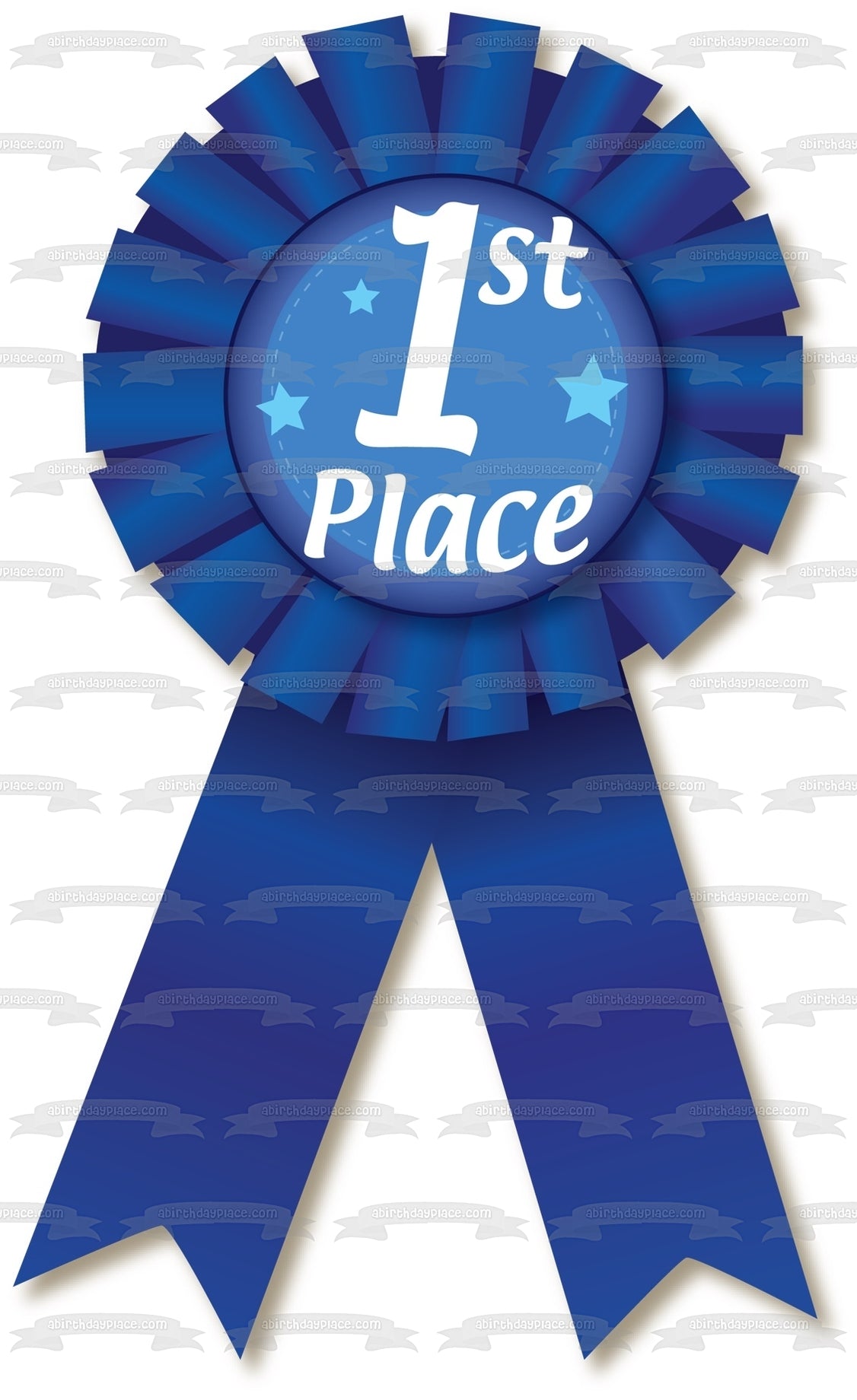 First Place Blue Ribbon 1st Edible Cake Topper Image ABPID00774