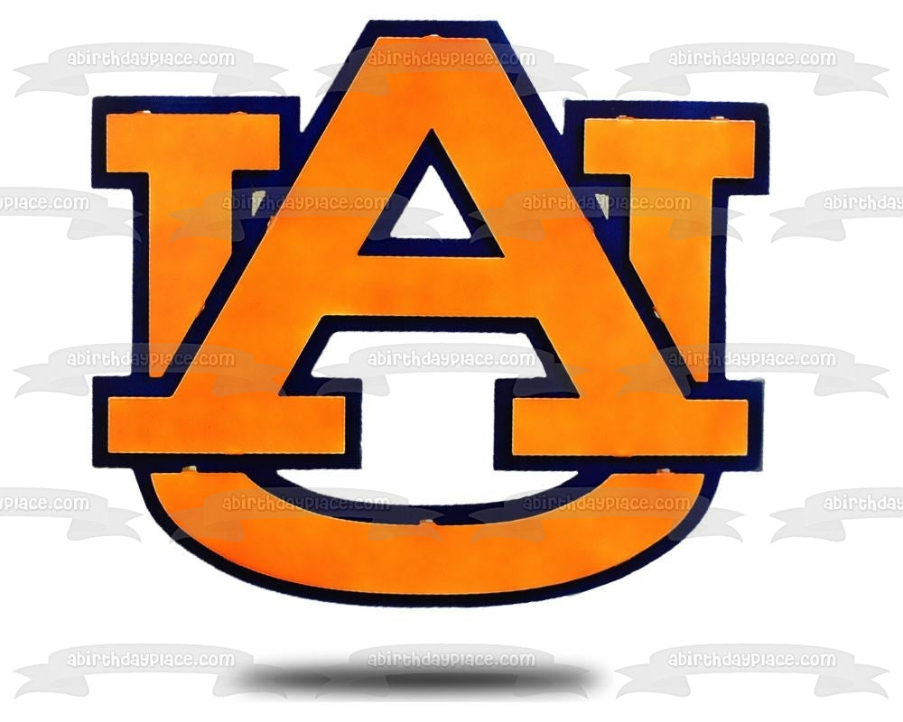 Auburn University Logo NCAA Edible Cake Topper Image ABPID00791