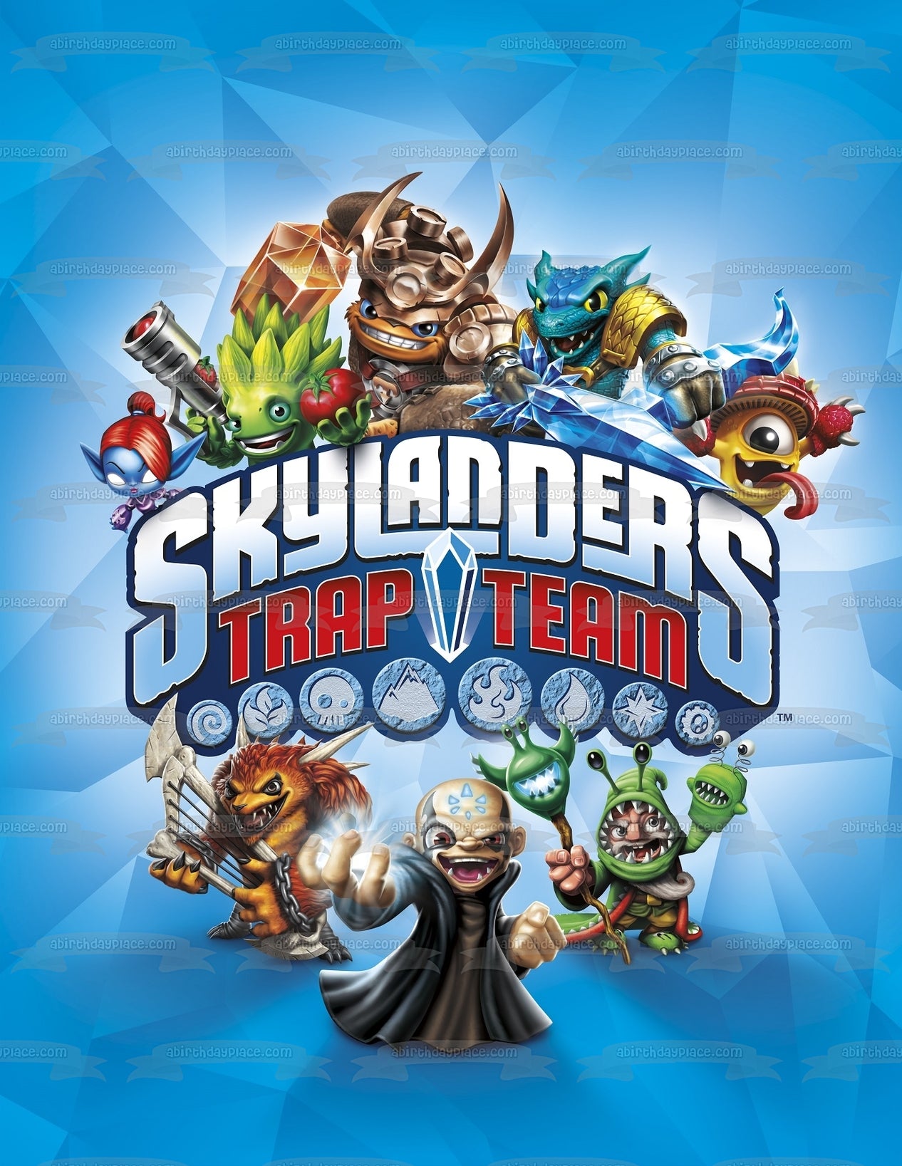 Imagen de adorno comestible para tarta Skylanders Trap Team Mini-Jini y Food Fight ABPID00852 