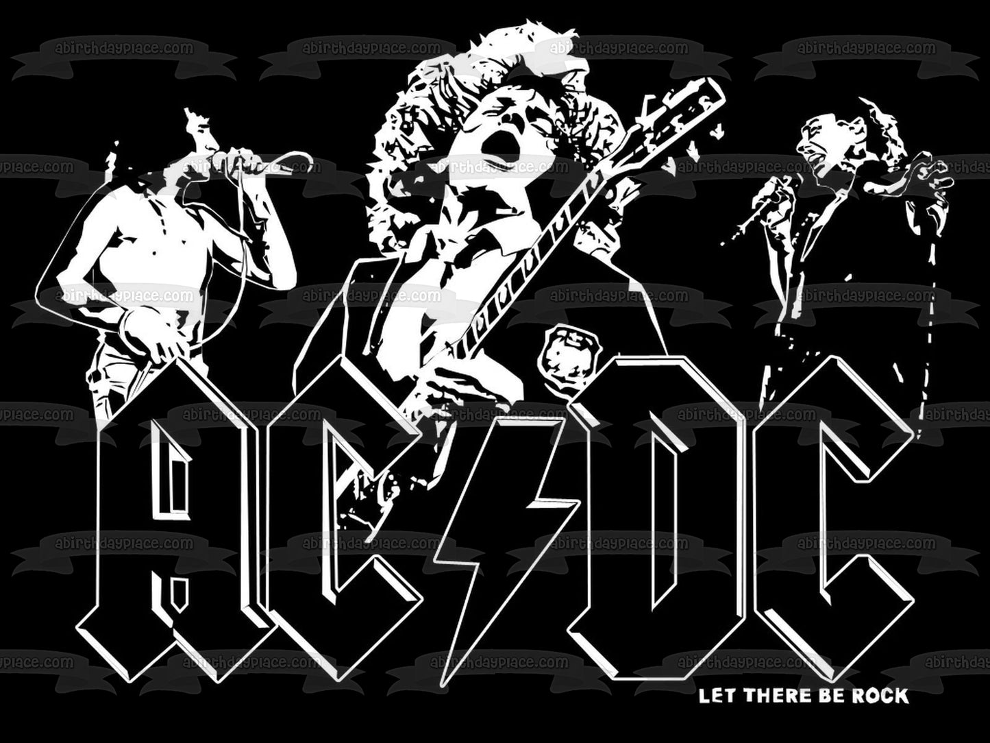 Portada del álbum de grandes éxitos de AC/DC Let There Be Rock Imagen comestible para decoración de tarta ABPID00908 