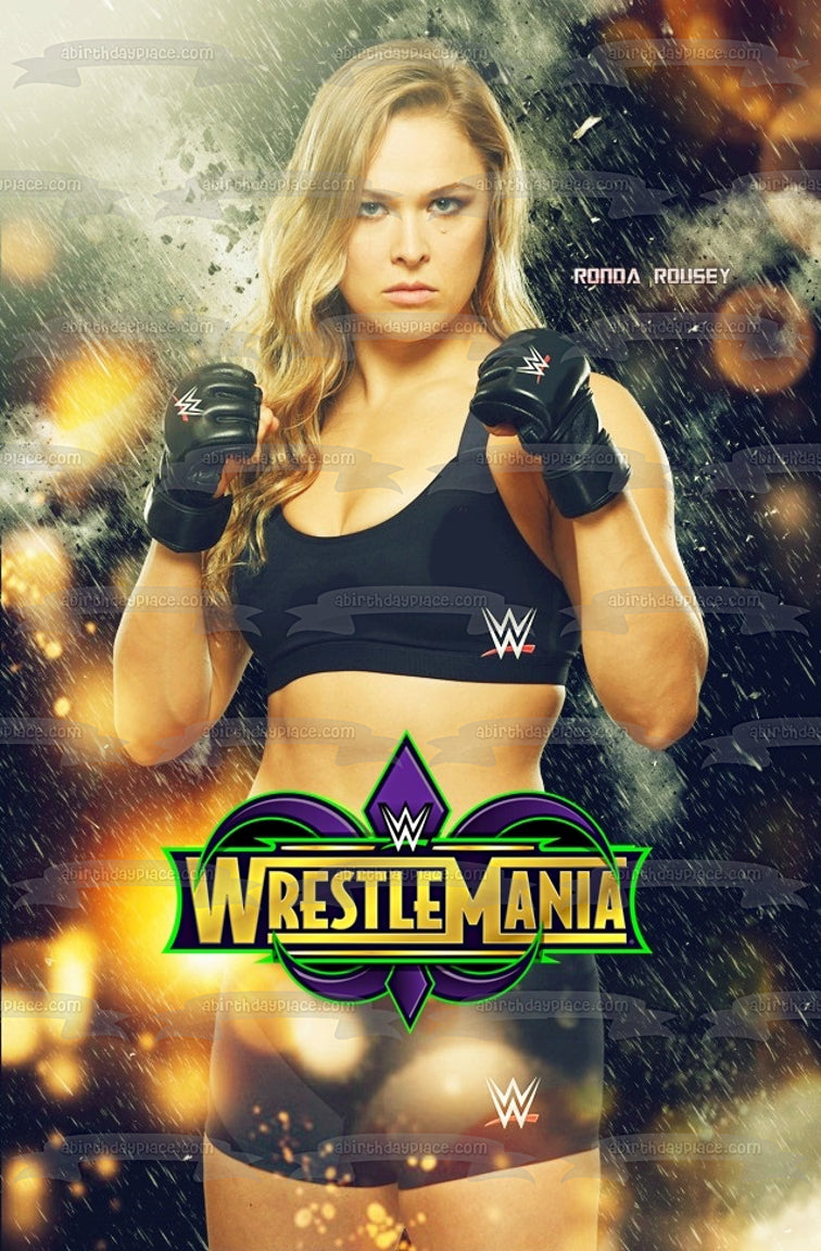 WWE World Wrestling Entertainment Wrestle Mania Rhonda Rousey Imagen comestible para tarta ABPID00952 