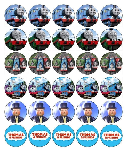 Thomas & Friends Thomas the Tank Engine Edible Cupcake Topper Images ABPID01023