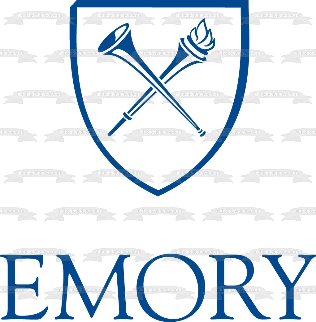 Imagen comestible para decoración de tarta con el logotipo de la Universidad de Emory ABPID01026 