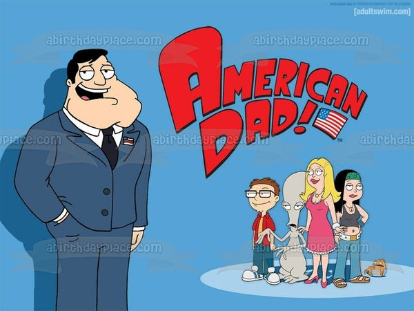 American Dad Stan Smith Francine Hayley Steve and Roger Edible Cake Topper Image ABPID01046