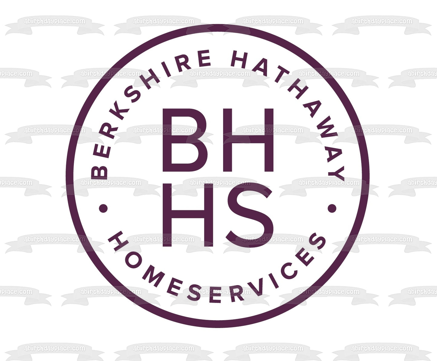 Imagen comestible para decoración de tarta con el logotipo de Bhhs Berkshire Hathaway Homeservices ABPID01348 