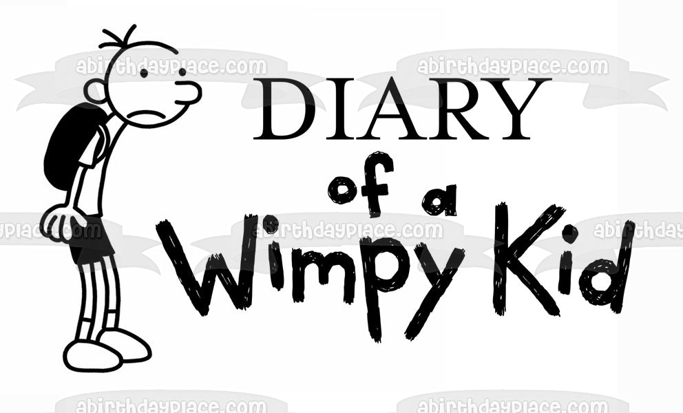 Imagen comestible para decoración de tarta del diario de un niño debilucho Greg Heffley ABPID01409 