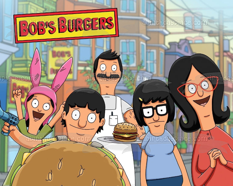 Bobs Burgers Tina Louise Gene y Belcher Imagen comestible para decoración de tarta ABPID01579 