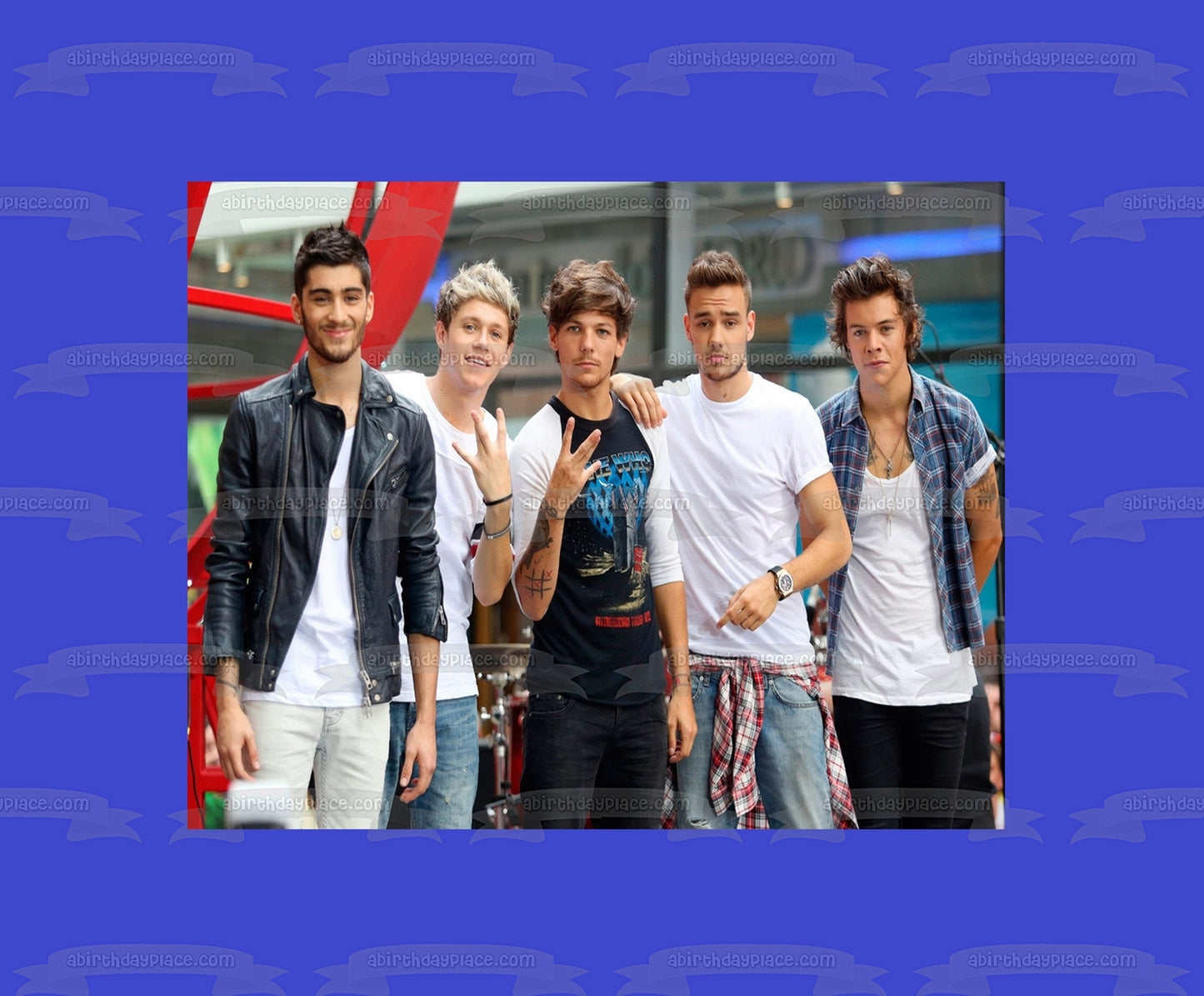 One Direction Niall Horan Liam Payne Harry Styles Louis Tomlinsonband and Zayn Malik Edible Cake Topper Image ABPID01581