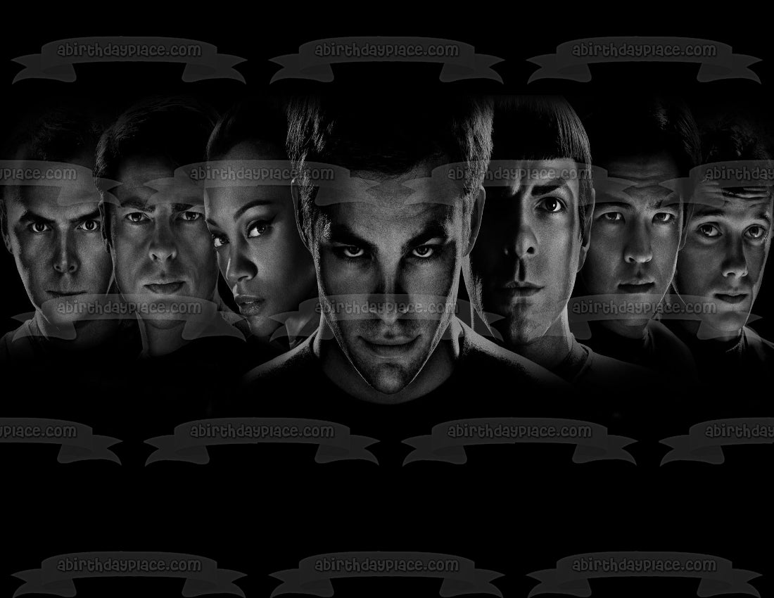 Star Trek Más Allá de James T. Kirk Spock Doctor McCoy y Teniente Uhurg Imagen comestible para tarta ABPID01651 