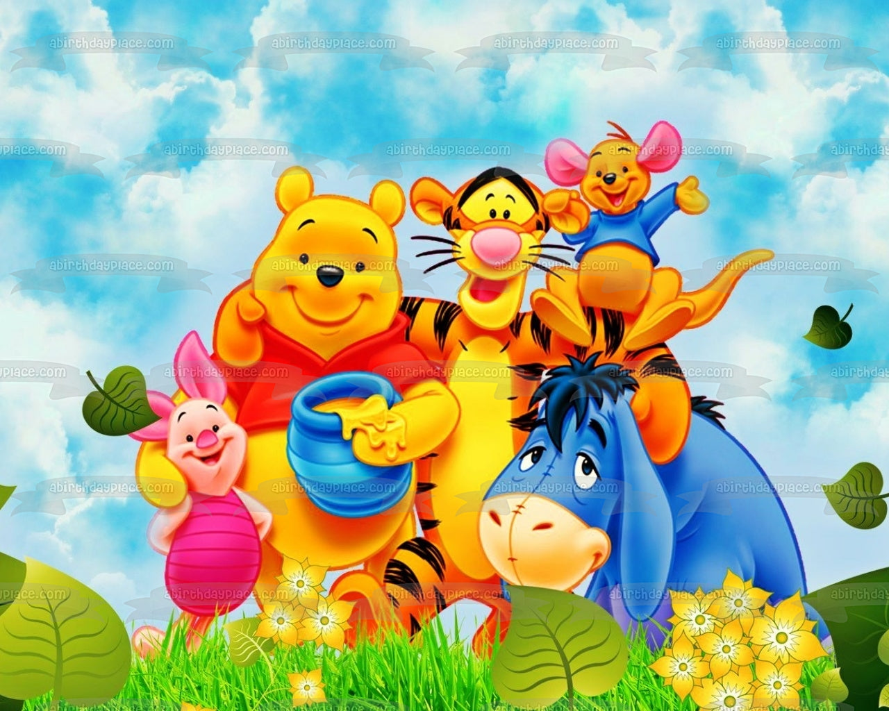 Winnie the Pooh Tigger Piglet Eeyore y Kanga adorno comestible para tarta imagen ABPID01692 