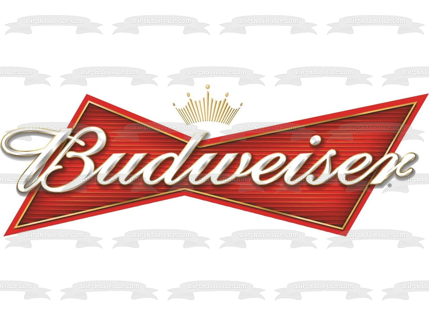 Budweiser Logo Pale Lager Anheuser-Busch Imagen comestible para decoración de tarta ABPID01805 