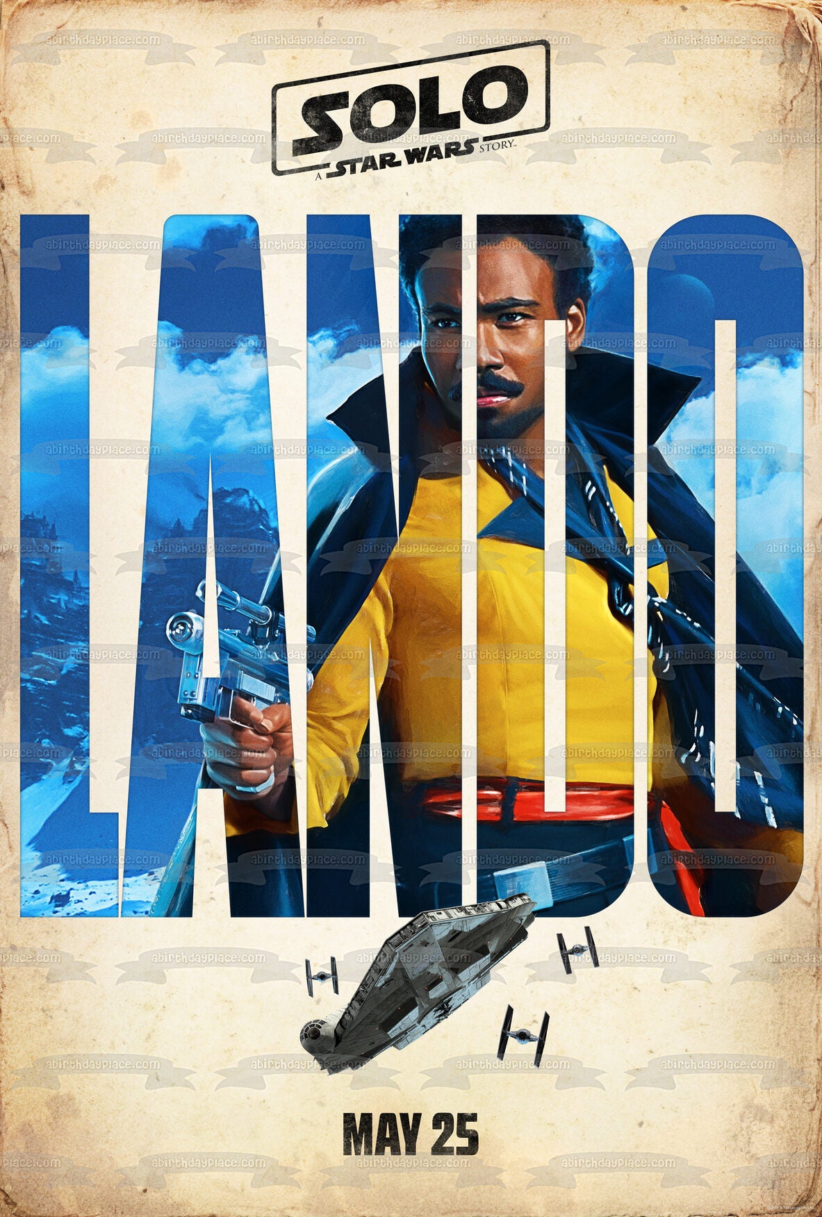 A Star Wars Story Solo Lando Edible Cake Topper Image ABPID01816