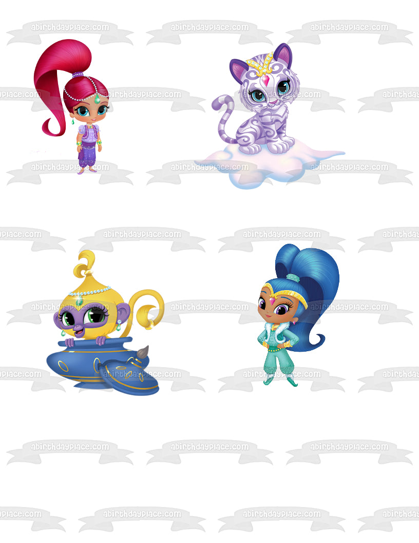 Shimmer and Shine Tala and Nahal Edible Cake Topper Image ABPID01834