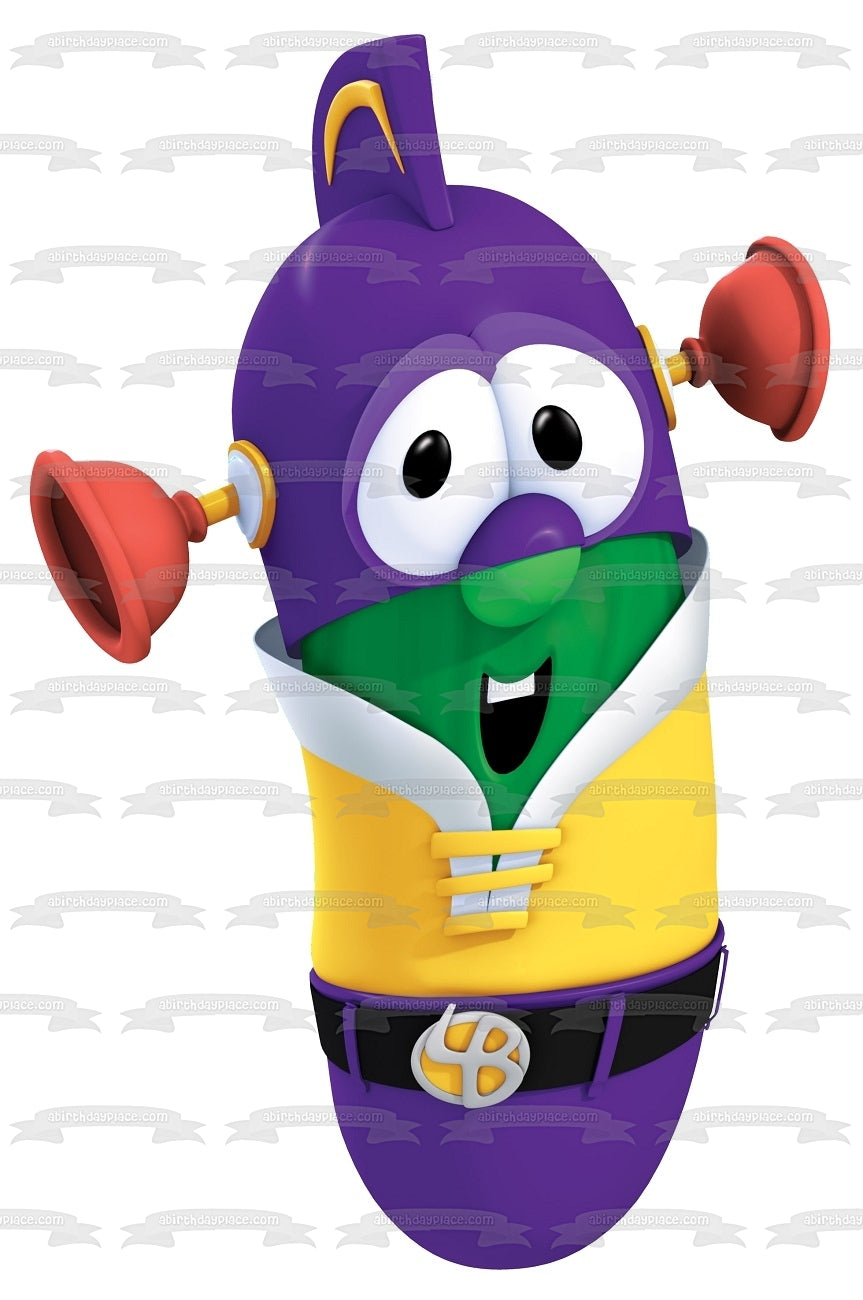 Veggietales Larry Boy Larry el pepino adorno comestible para tarta imagen ABPID01881 