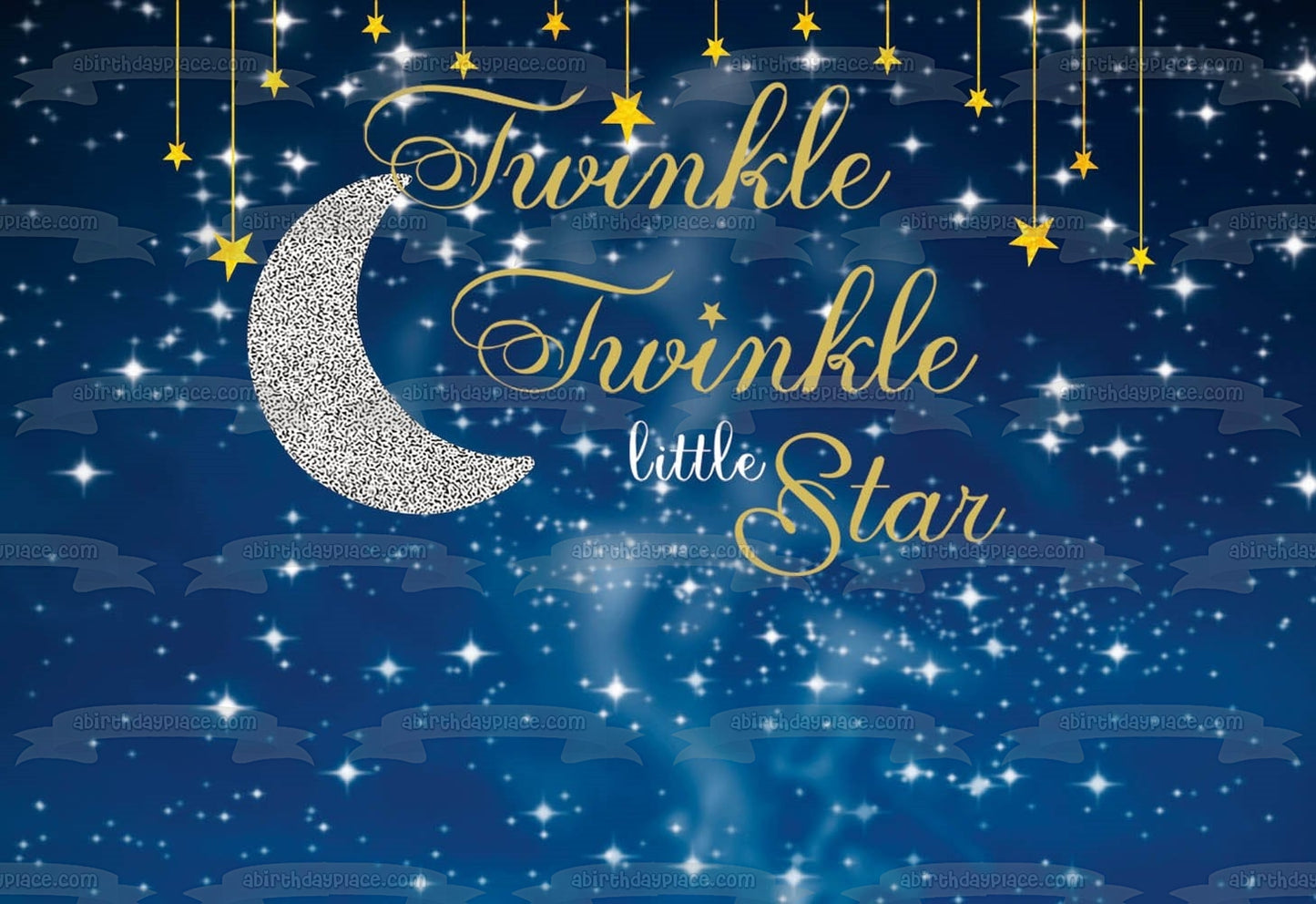 Twinkle Twinkle Little Star Starry Night Sky - Adorno comestible para tarta, imagen ABPID02022 