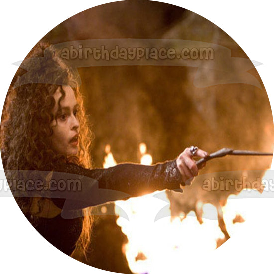 Harry Potter and the Half Blood Prince Bellatrix Lestrange Edible Cake Topper Image ABPID03020