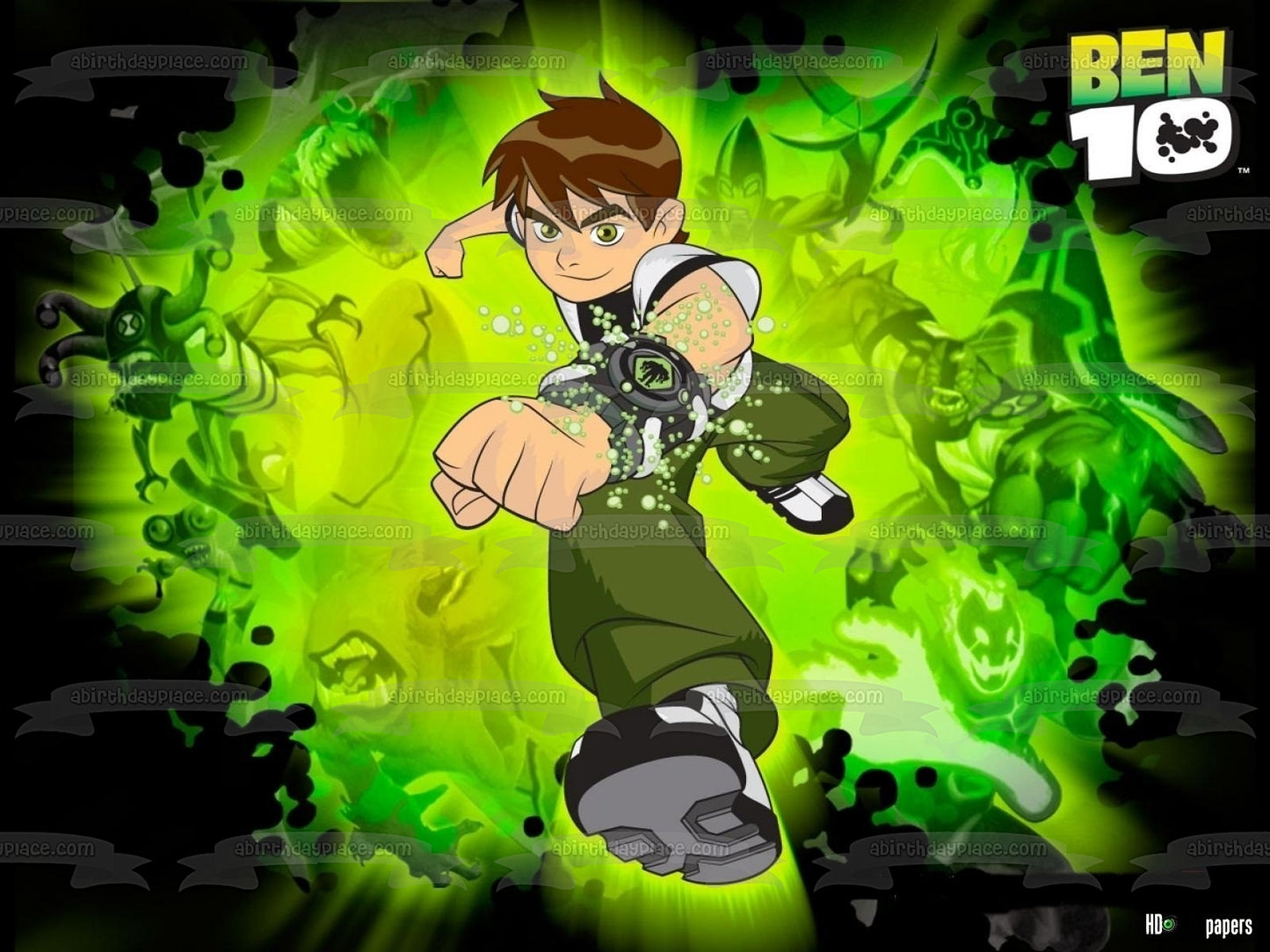 Imagen comestible para decoración de tarta de Ben 10 Alien Heros Ben Prime ABPID03205 