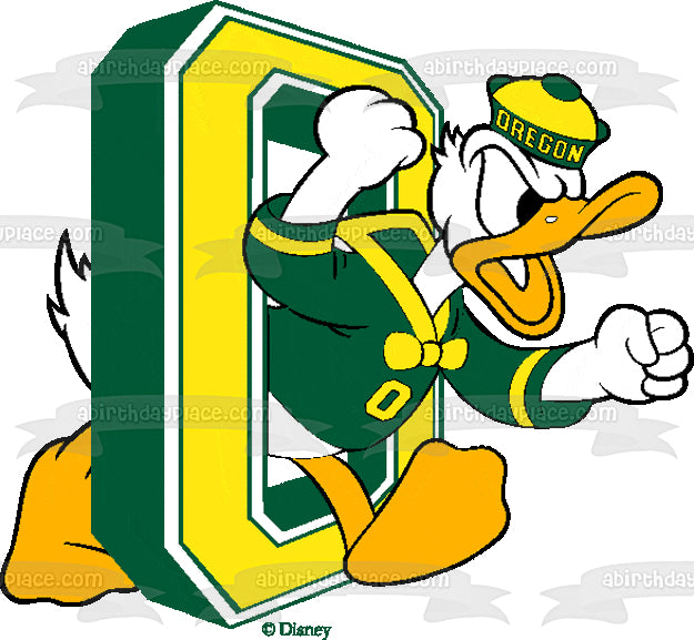 University of Oregon Ducks Logo Sports Mascot Edible Cake Topper Image ABPID03243