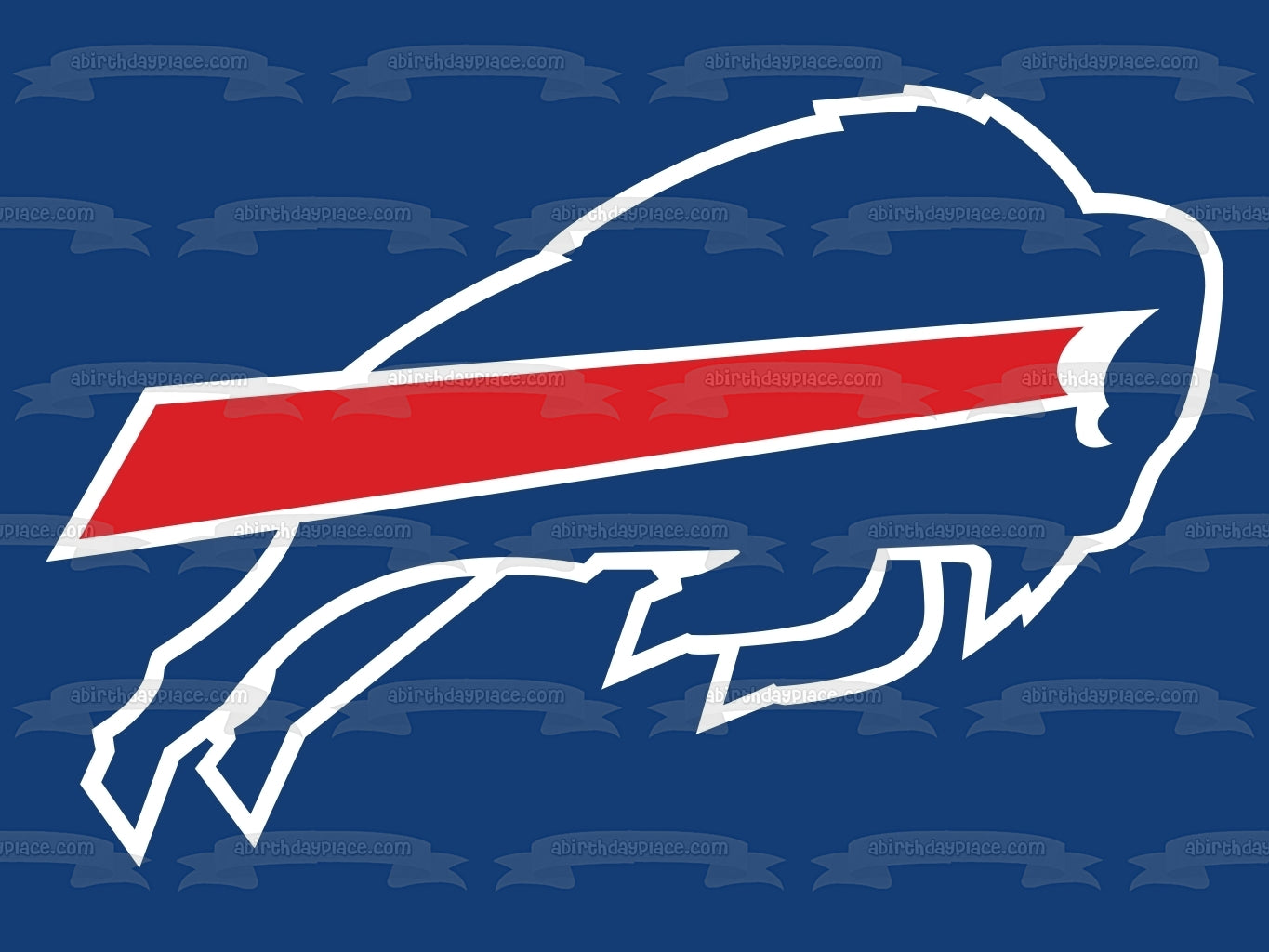 Buffalo Bills Logo NFL Football Edible Cake Topper Image ABPID03336