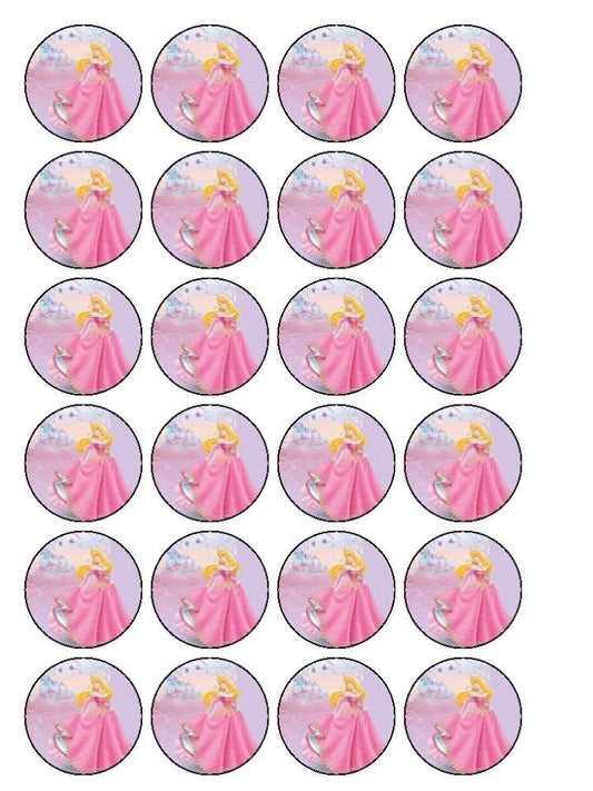 Walt Disney Sleeping Beauty Aurora Edible Cupcake Topper Images ABPID03410