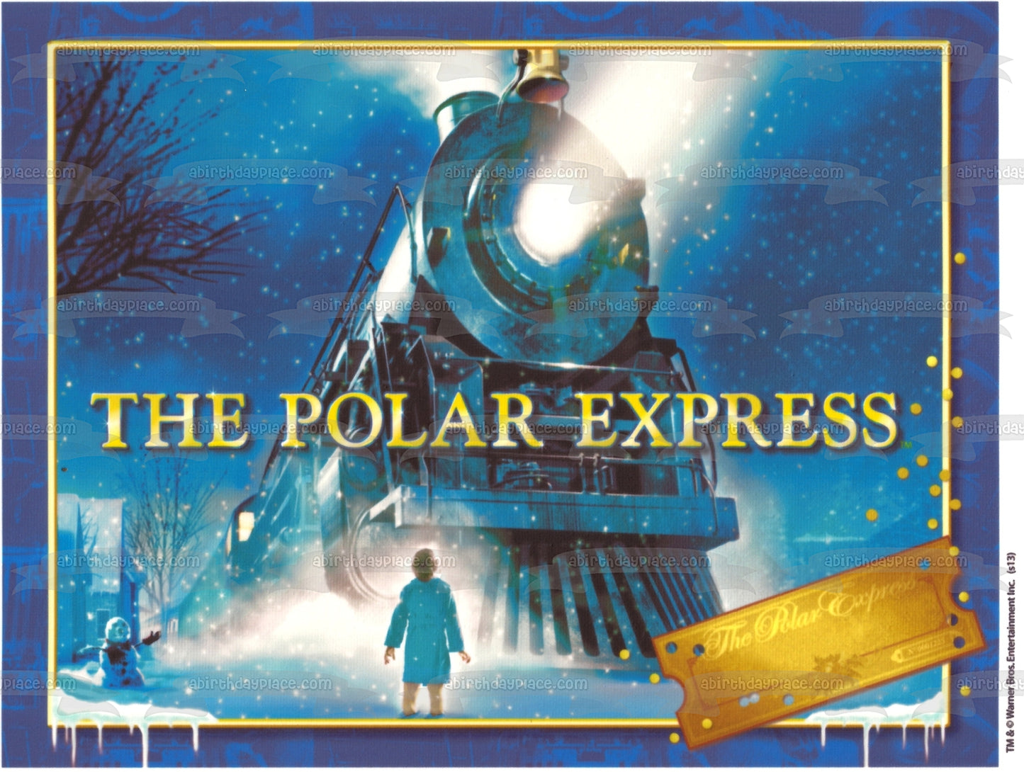 Imagen comestible para decoración de tarta del tren Polar Express ABPID03495 