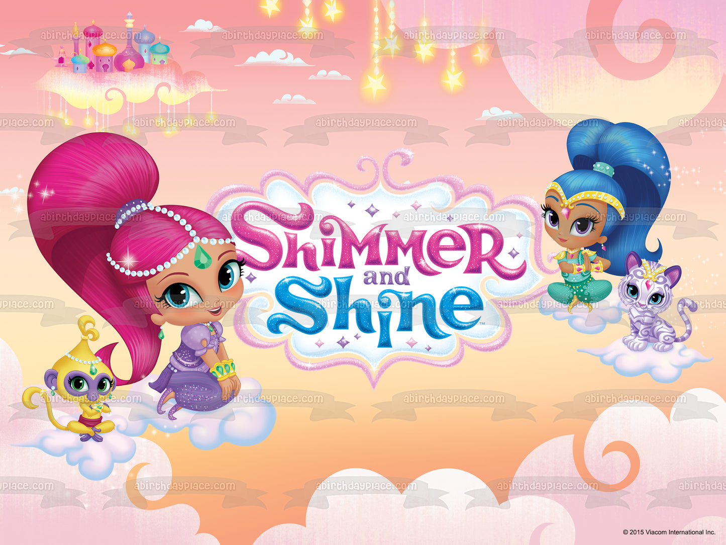 Shimmer and Shine Nahal and Tala Edible Cake Topper Image ABPID03519