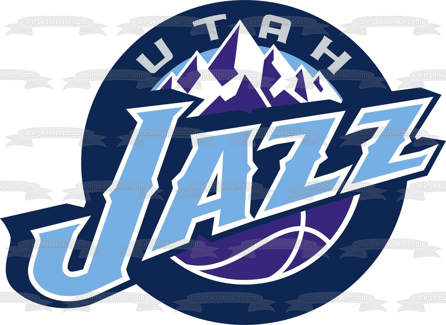 Utah Jazz Logo NBA Sports 2004-2010 Edible Cake Topper Image ABPID03563