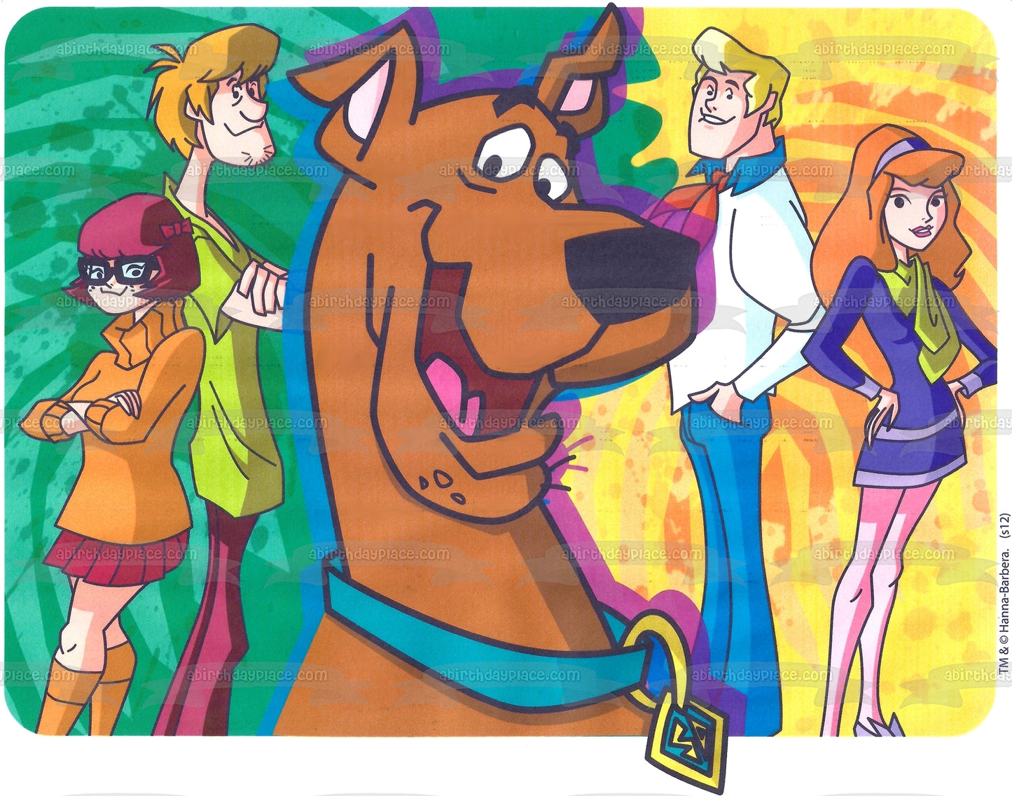 Scooby Doo Shaggy Velma Fred y Daphne Imagen comestible para decoración de tarta ABPID03589 