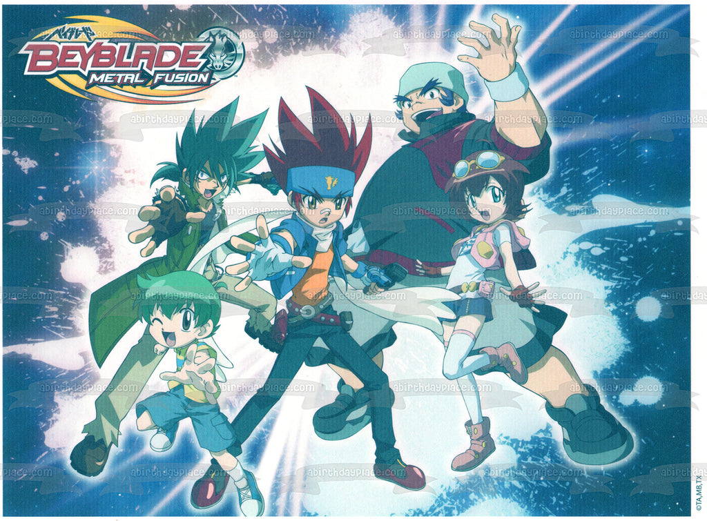 Beyblade Metal Fusion Logo Valt Aoi Wakiya Komurasaki Ken Midori Ray a ...