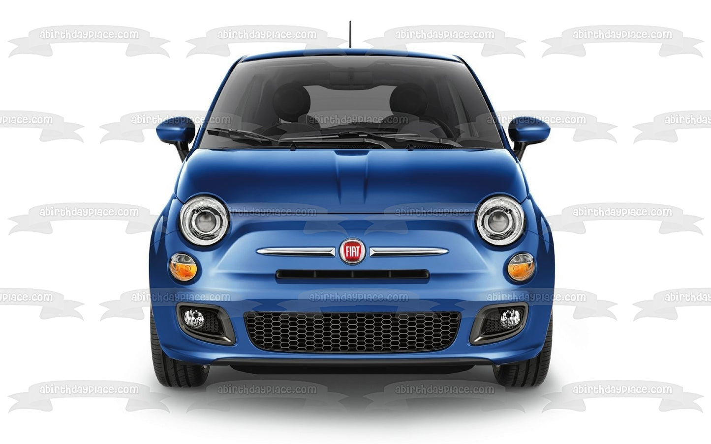 2019 Fiat 500 Blue Edible Cake Topper Image ABPID03663