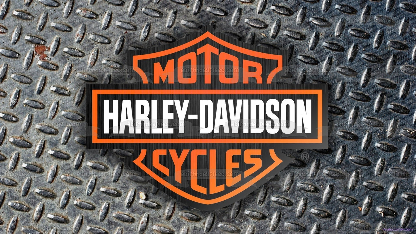 Imagen comestible para decoración de tarta con el logotipo de Harley-Davidson Motor Cycles ABPID03669 