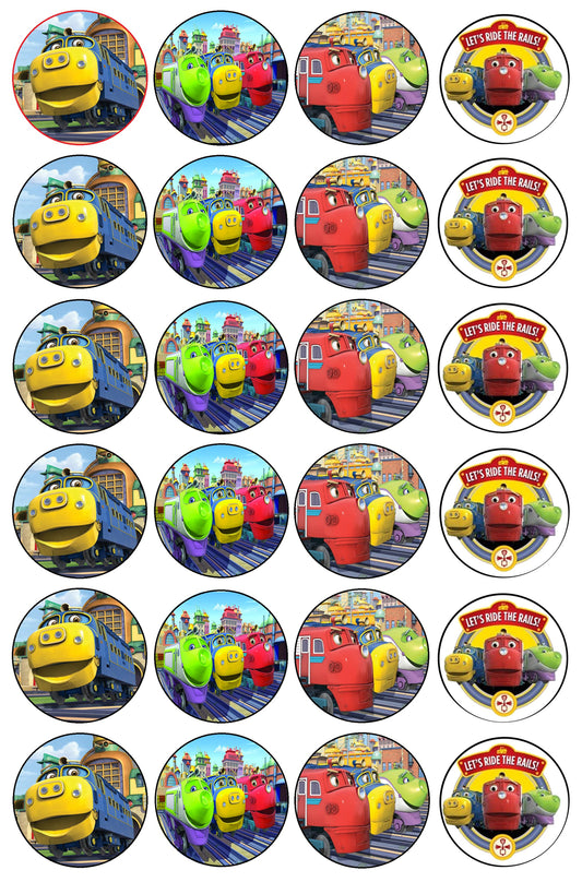 Chuggington Locomotives Wilson Brewster and Koko Edible Cupcake Topper Images ABPID03702