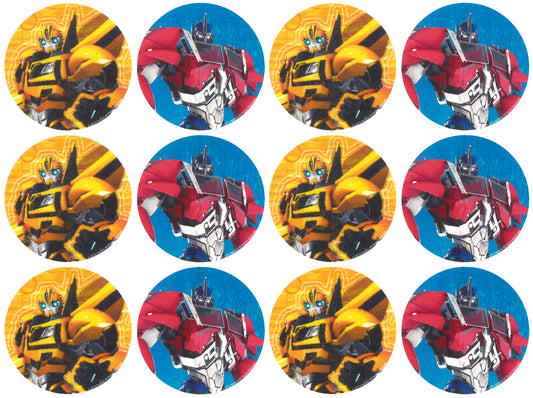 Transformers Bumblebee Optimus Prime Edible Cupcake Topper Images ABPID03795