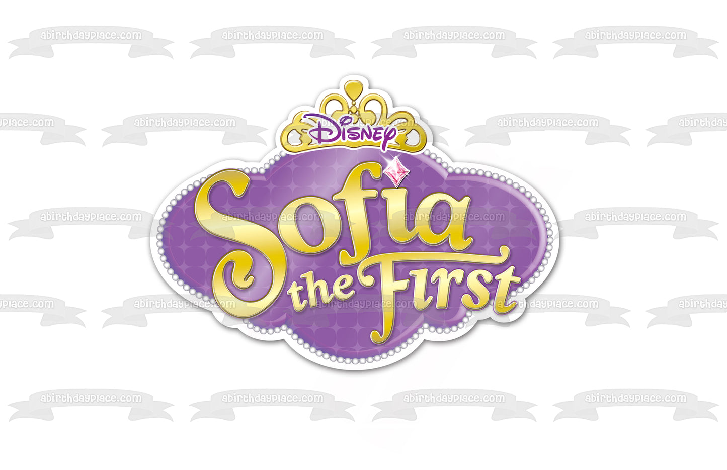 Sofia the First Logo Edible Cake Topper Image ABPID03801