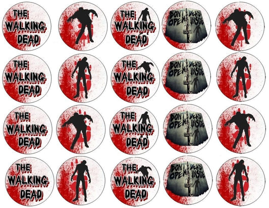 The Walking Dead Logo Zombie Edible Cupcake Topper Images ABPID03897