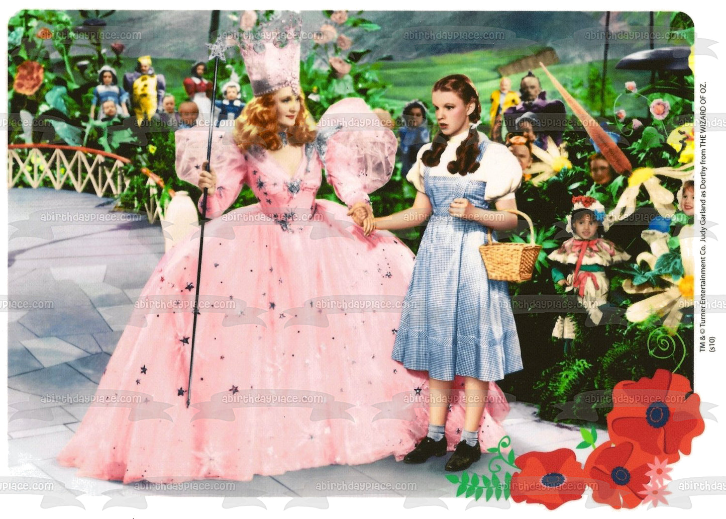 El Mago de Oz Dorothy y Glinda la Bruja Buena Imagen comestible para decoración de tarta ABPID03911 