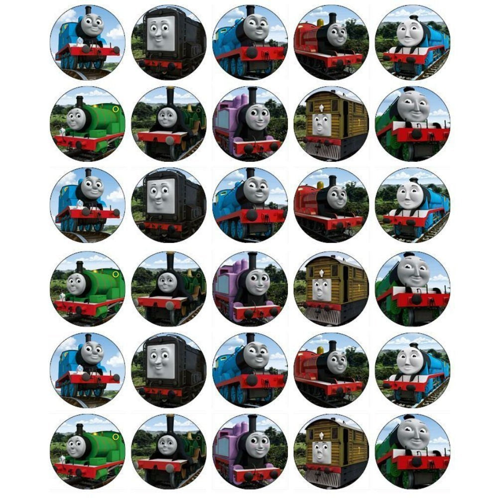 Thomas & Friends Thomas the Tank Engine James Percy Edible Cupcake Topper Images ABPID04073