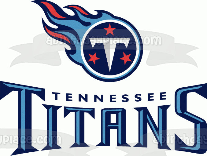 Imagen de decoración comestible para tarta de fútbol americano profesional de los Tennessee Titans en Nashville ABPID04093 