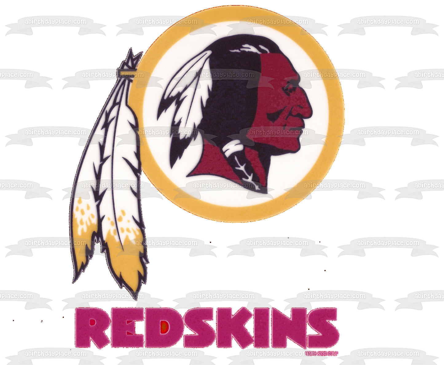 Washington Redskins Fútbol americano profesional Washington NFL Imagen comestible para tarta ABPID04171 